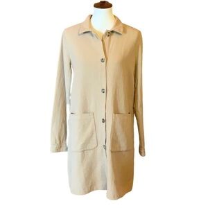 Zara Trafulac tan long length coat Size medium